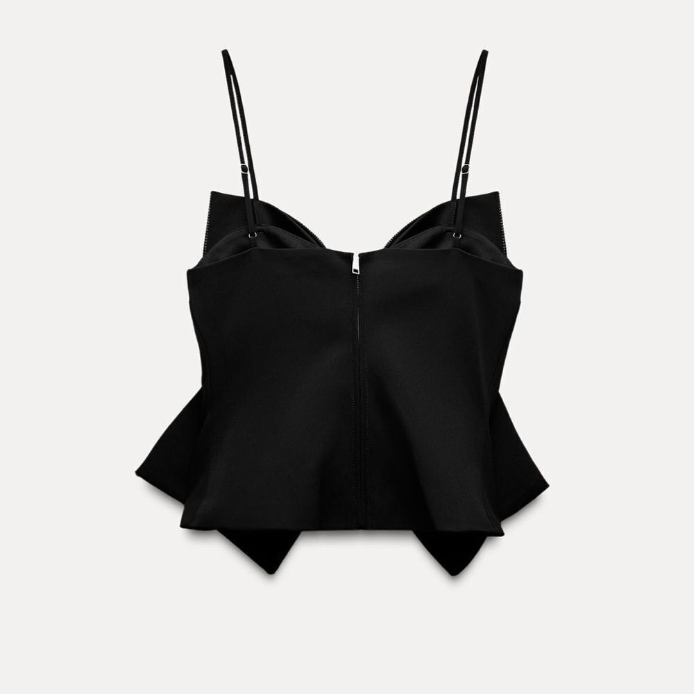 Zara rhinestone bow crop top - Picture 7 of 8